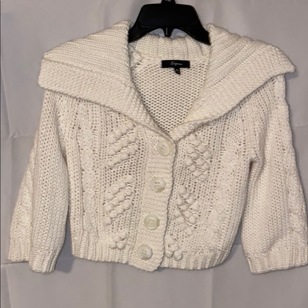 Express Knit Button Up Sweater Womens sz XS
